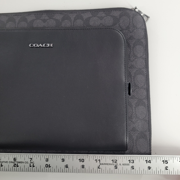 Coach Ethan Portfolio in Signature Canvas, Charcoal Black Style No. CW363, NWT - Picture 3 of 6